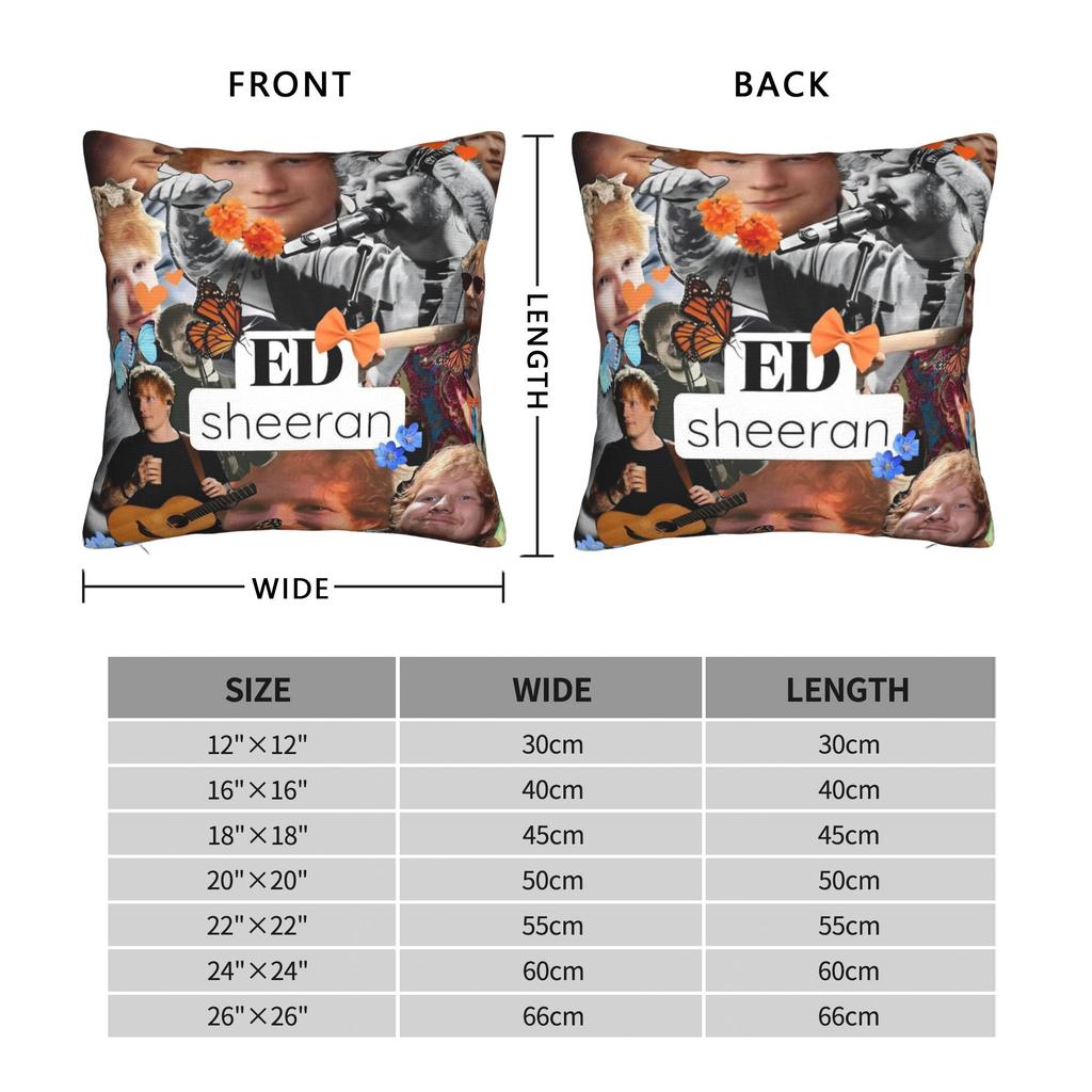 Ed Sheeran Loop Tour 2026 Pillowcase Merchandise Printing Cushion Cover Decorative  Pillow Case Cover Home Multiple Sizes