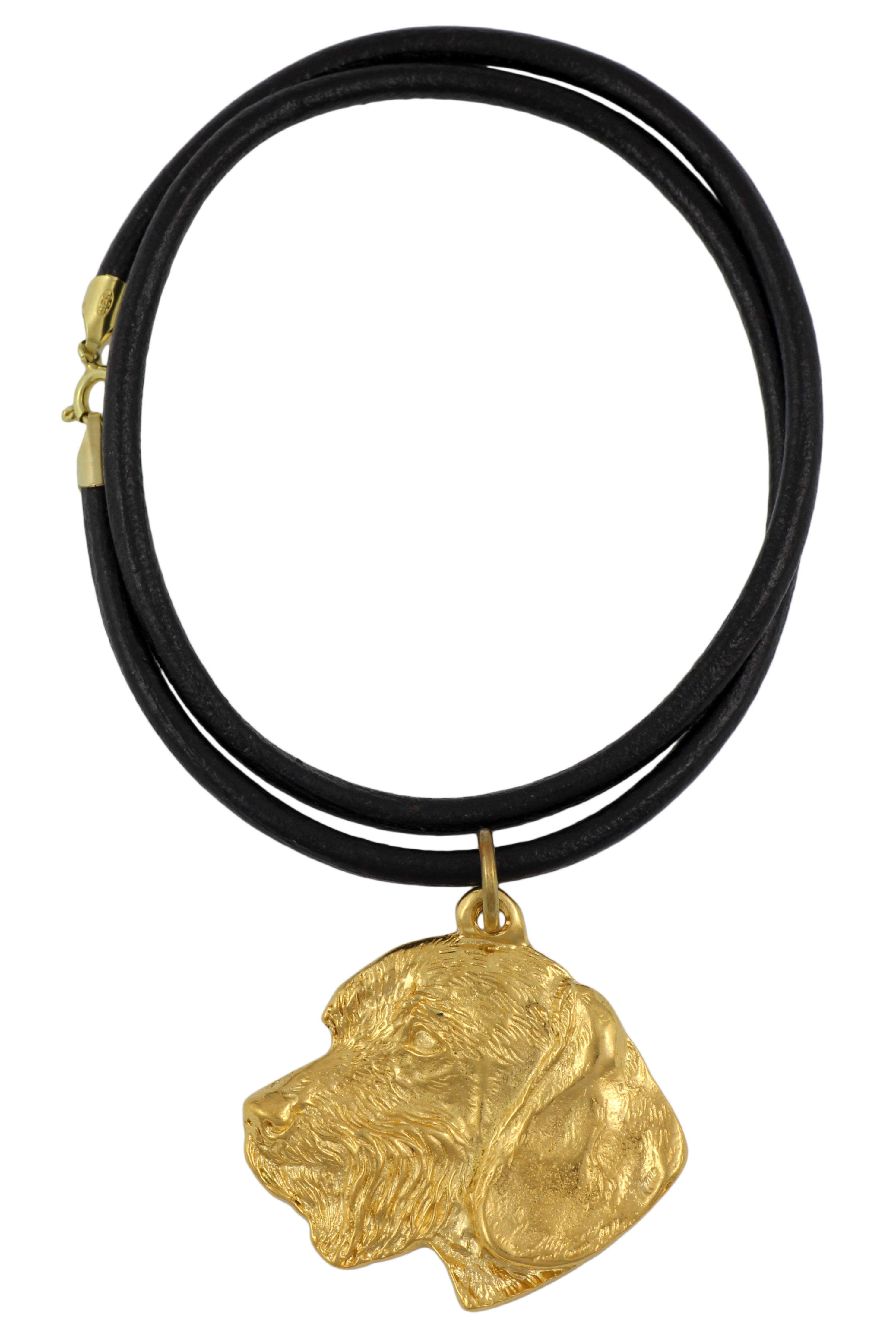 

Dachshund III - necklace with a dog in a gift box, gold-plated pendant for a dog lover, striking jewelry by Art-Dog