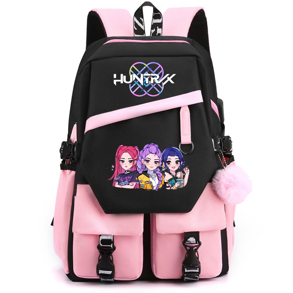 Sac à dos grande capacité imprimé Chasseurs de Démons Anime Kpop pour Adolescent Étudiant Fille Garçon Retour à l'École Sac à Livres Cadeau Enfant Femmes Sac de Voyage Imperméable
