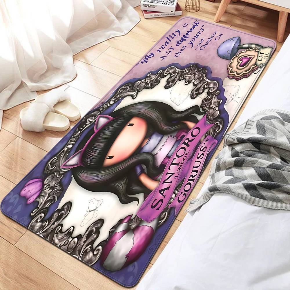 Cute Gorjusses Cartoon S-Santoro Entrance Door Mat Nordic Style Bedroom Living Room Doormat Home Balcony Anti-Slip Modern