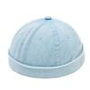 Washed denim light board melon hat men's and women's street personality fashion brimless landlord hat hip hop trend yuppie hat
