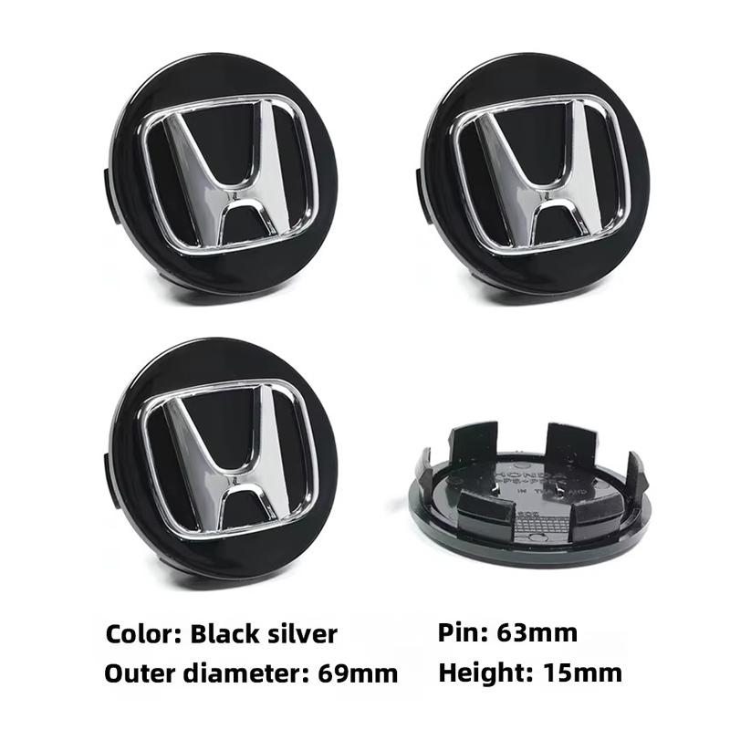 kymcz10 4Pcs Car Wheel Hub Cover Rim Center Cap Accessories For Honda Civic Fit Jazz Accord Pilot CRV Odyssey Passport City Shuttle HRV