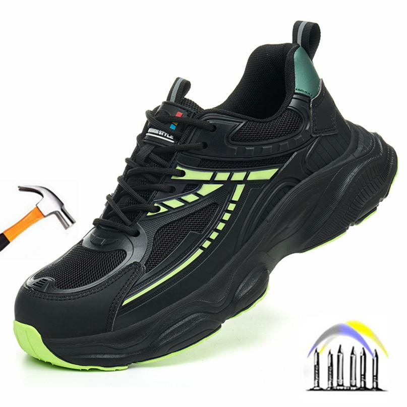 Protective Work Shoes With Plastic Toe Anti-Puncture Insulated Shoes Comfortable Safety Boots Non Slip Lightweight Safety Shoes