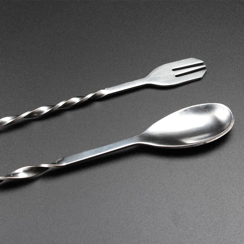 Quanshi 304 Stainless Steel Long Bar Spoon, Long Handle Stirring Rod, Cocktail Stirrer, Milk Tea Mixing Spoon, Bar Spoon, Cocktail Mixing Spoo