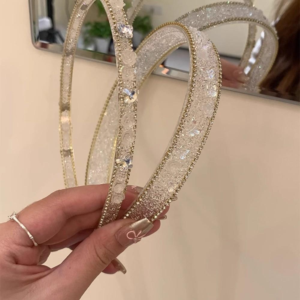 Elegant Crystal Headband Luxurious Rhinestone Hair Hoop Butterfly Hairband Girls