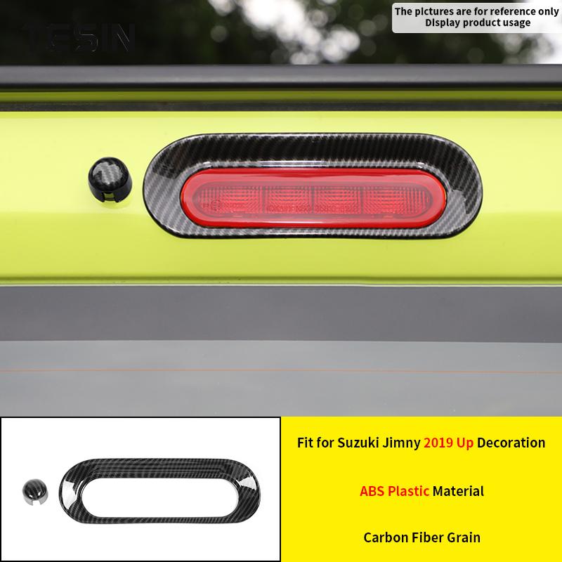 TESIN Car Door Side Rear Tail Door Handle Bowl Trim Cover Fit for Suzuki Jimny 2019-2025 High Brake Light Lamp Cover Accessories