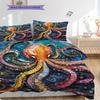 Octopus Pattern Bedding Quilt Set Quilt Cover Pillowcase Home Decoration Birthday Gift (1 * duvet cover + 2 * pillowcase, without core)