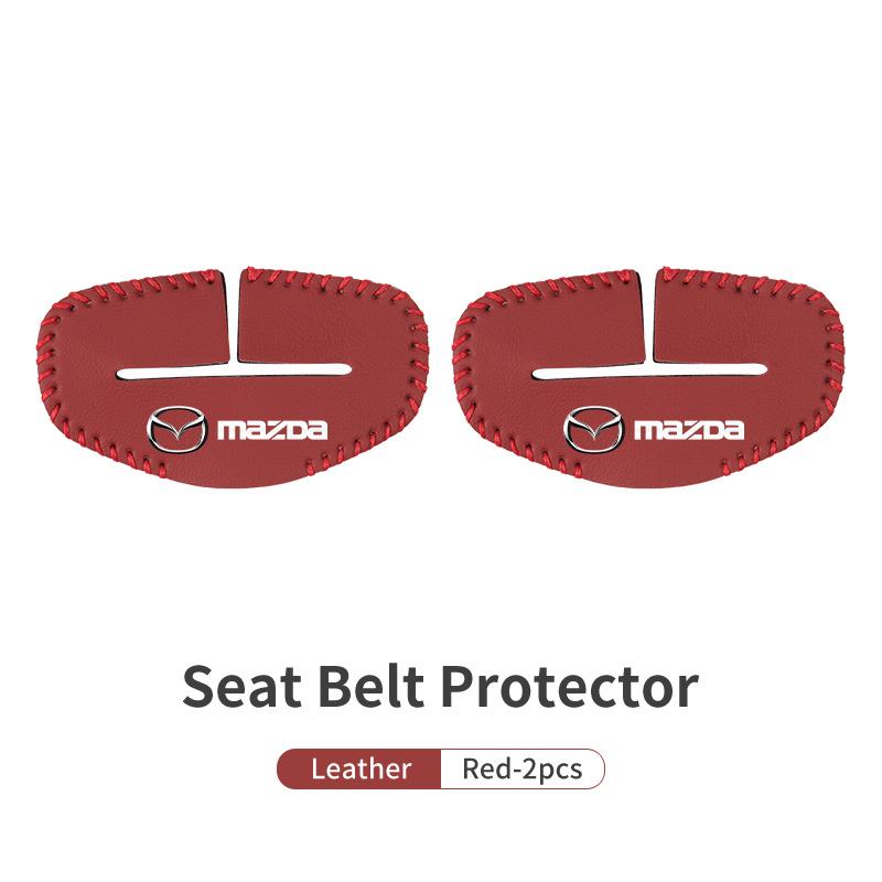 Car Seat Belt Buckle Cover Leather Protector Anti-collision Case For Mazda 3 CX3 CX4 CX5 CX7 CX8 CX9 CX30 RX7 Atenza Axela