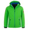 Children's Softshell Jacket TrollKids Kids Trollfjord Jacket with Hood Waterproof Green (161-304)