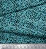 Soimoi Red Poly Crepe Fabric Tiger & Ziraffe Animal Skin Decor Fabric Printed Metre 42 Inch