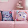 anime Miss Kobayashis Dragon Maid Cushion Cover Soft  EasyWash Pillow Case  Versatile for Couch Bed Travel and Office