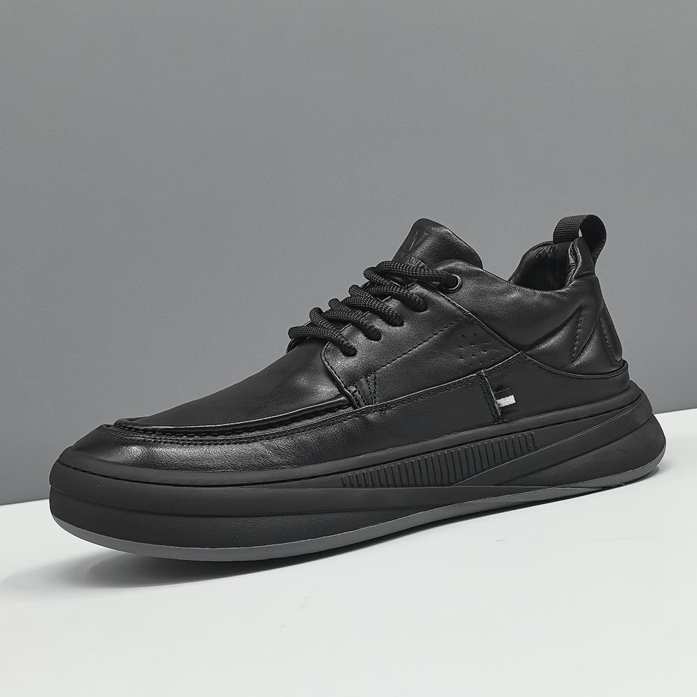 Leather board shoes clown shoes crooked head casual shoes autumn and winter velvet cute and ugly mango shoes 38