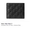 Gucci GG Emblem Cow Leather Wallet Men's Black 850175-AAFDV-1000