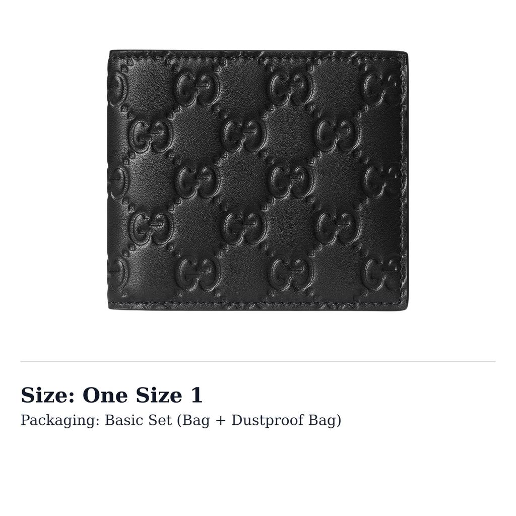 Gucci GG Emblem Cow Leather Wallet Men's Black 850175-AAFDV-1000
