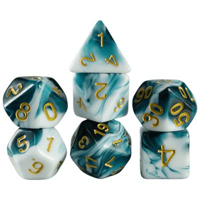 DND Board Game Dice 7pcs Polyhedral Dice Set for Role Playing Games Mixing Color Board Game Dice