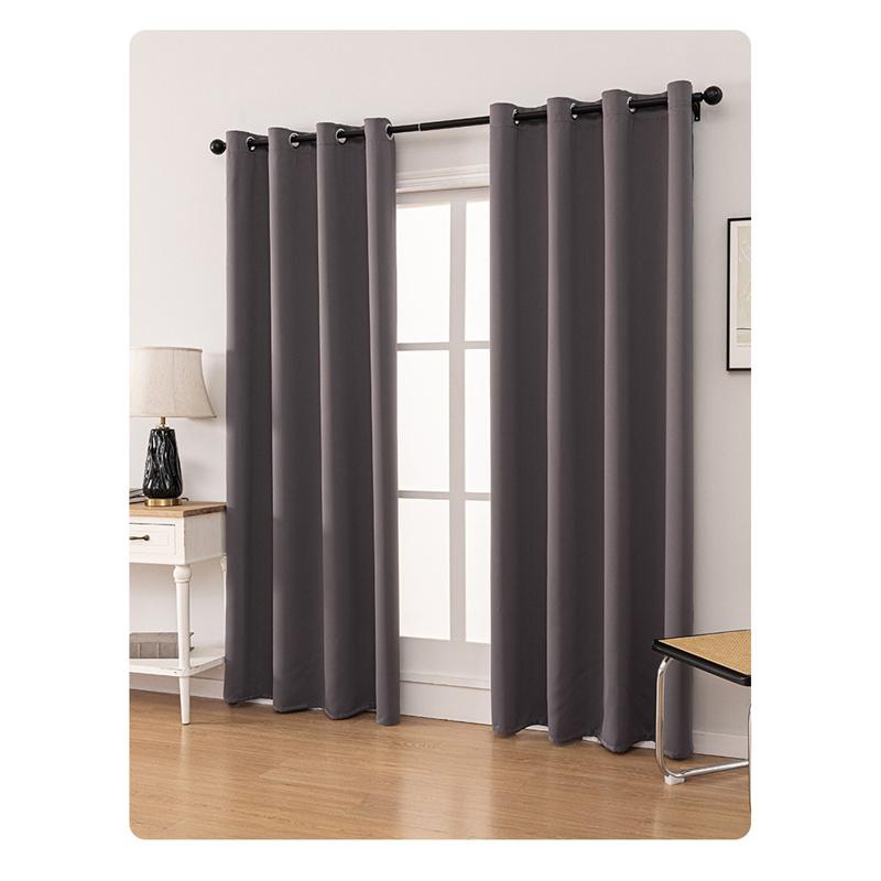 High Density Fabric 100% Blackout Curtains Thermal Insulated Sunproof Drapes with Grommet Top Bedroom Living Room Decor