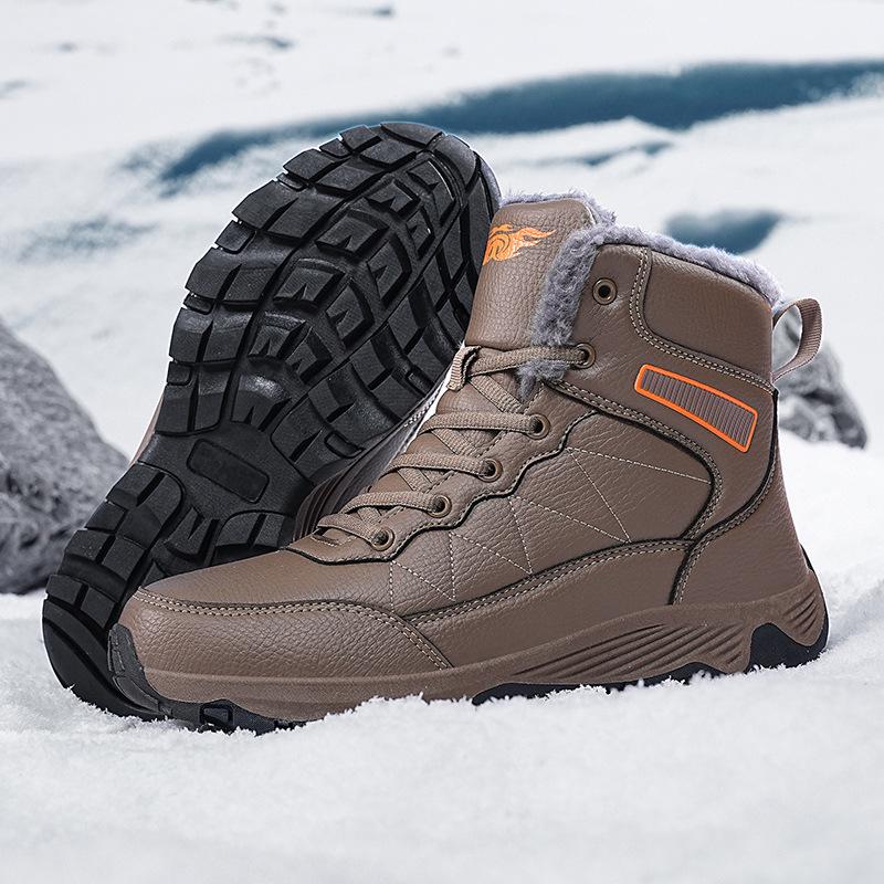 Plus Size Tactical Winter Boots: Warm, Velvet-Lined, Thick Snow Martin Boots for Men