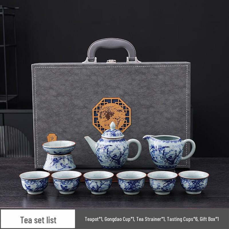Traditional Chinese Blue and White Porcelain Tea Set