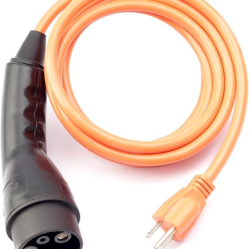 EV Charger Replacement Cord 10ft Length 3 Prong 120V Input Weather Resistant Construction For Multiple Golf Cart Brands