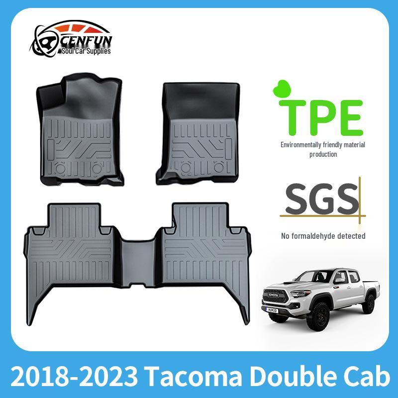 Tacoma Double Cab All-Weather TPE Eco-Friendly Odorless Waterproof Floor Mats (2018-2023)