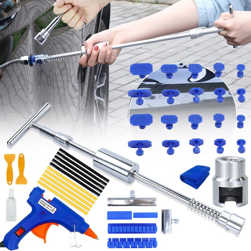 Car Body Repair Dent Removal Tools, Dent Paintless Dent Removal Kit, Suction Cup Slide Hammer for Small &Large Dent Hail Damage