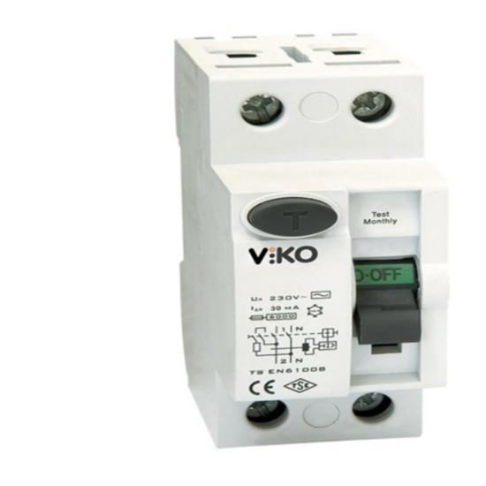 

Реле захисного відключення 2x40A 30mA