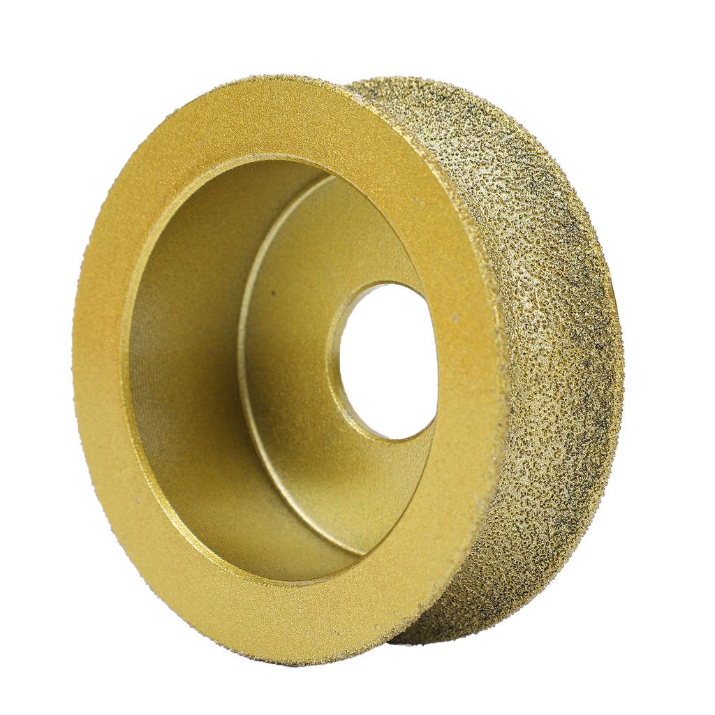 3 Inch Brazed Diamond Grinding Wheel Profile Hand Edging Wheel for 20mm Thick Tile Quartz Marble Granite