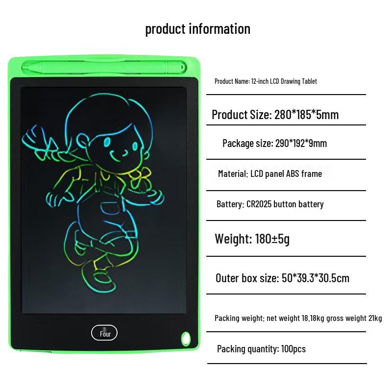 Children's LCD Writing & Drawing Board: 8.5-16 inch, Landscape & Portrait, Magnetic Doodle Pad