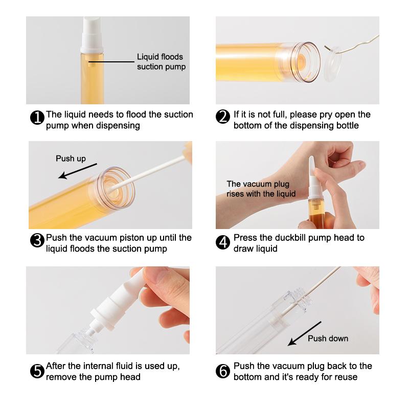 5/10/15Ml Clear Foundation Dispenser Bottle Portable Travel Essence Sample Container Airless Vacuum Eye Gel Cream Empty Tubes