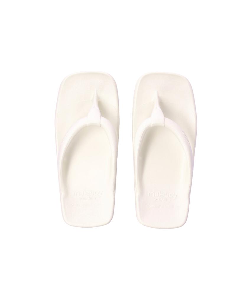Muleboy Square Jet Flip-Flops Cream
