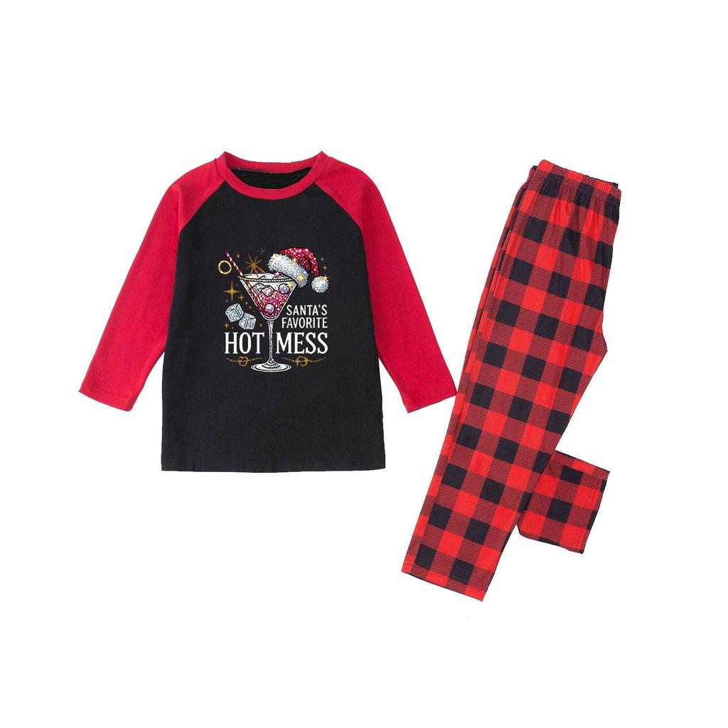 Prints Family Matching Long Sleeve Tops+Pants Set Family Matching Sets