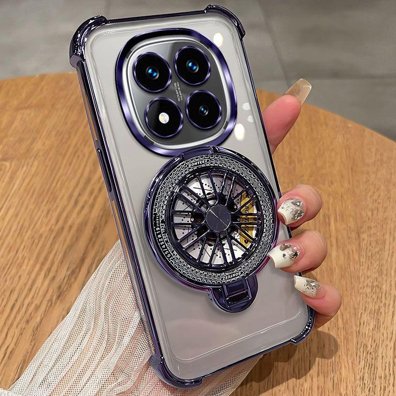 

Вращающийся кронштейн-гироскоп Чехол для телефона для Xiaomi Redmi Note 14 15 Pro Plus 15 15C 14C 14S 4G 5G Ударопрочный Гальванизированный Силиконовый Чехол Redmi 15C 4G (171)