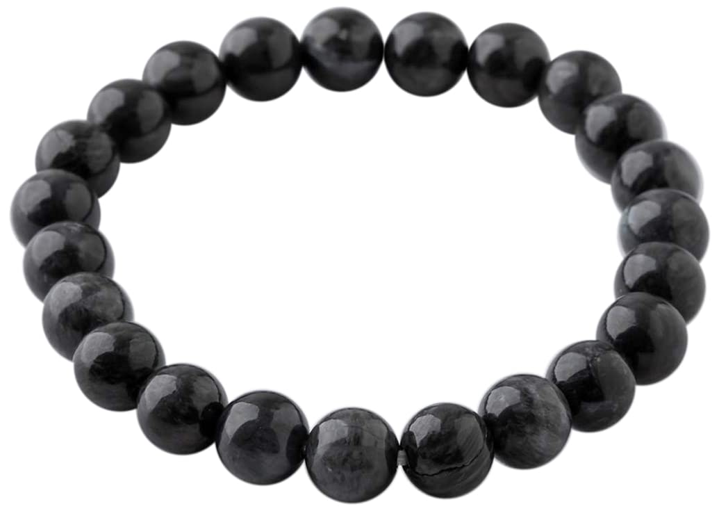 

15cm Premium Itoigawa Natural Jadeite Japanese National Jomon Power Stone Jadeite Workshop Special Paulownia Wood Quality Guarantee BR0233 (8mm beads, чорний