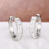 Trendy Minimalist Swiss Zircon Square Stud Ear Cuffs