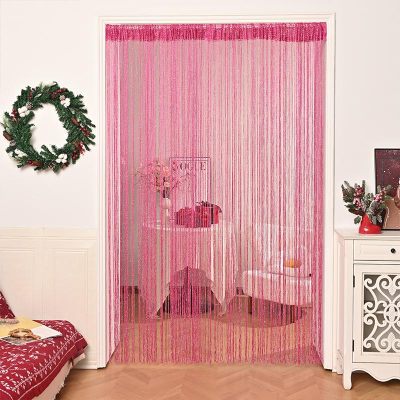 Glitter Curtains Tassel Curtains Hanging Door Curtain Encryption Partition Decoration Curtain for Door Living Room Bedroom