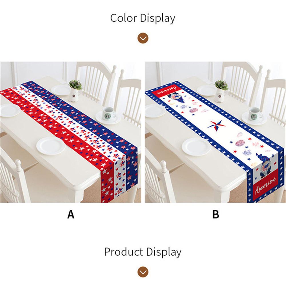 Independence Day Cotton Linen Table  Runner Dresser Scarves Truck Non-Slip  Usa Flag Decor