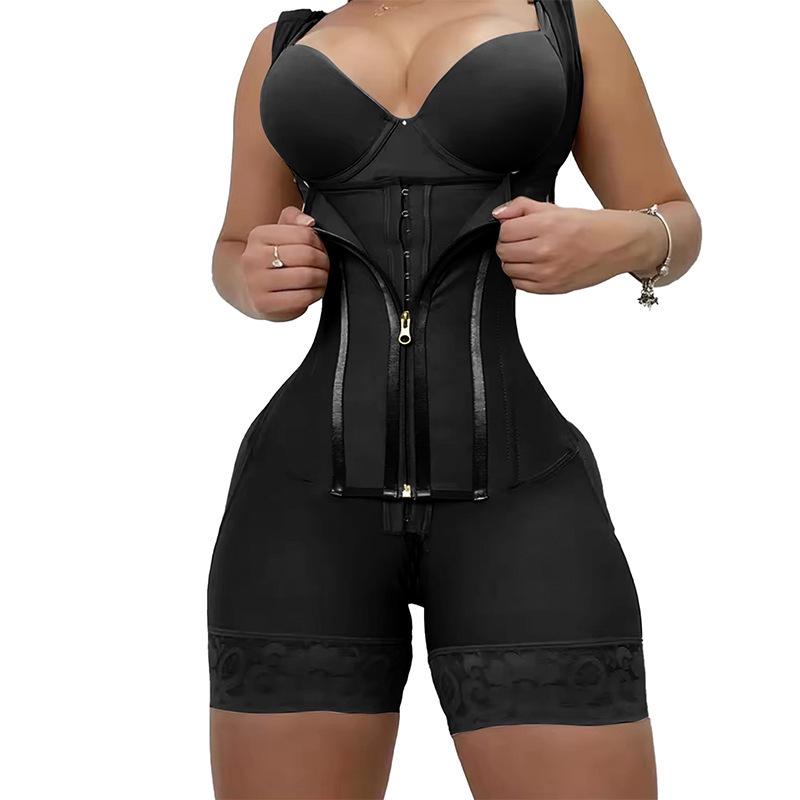 European & American Mesh Abdomen Control Bodysuit - Adjustable Postpartum Shaping Cincher for Women