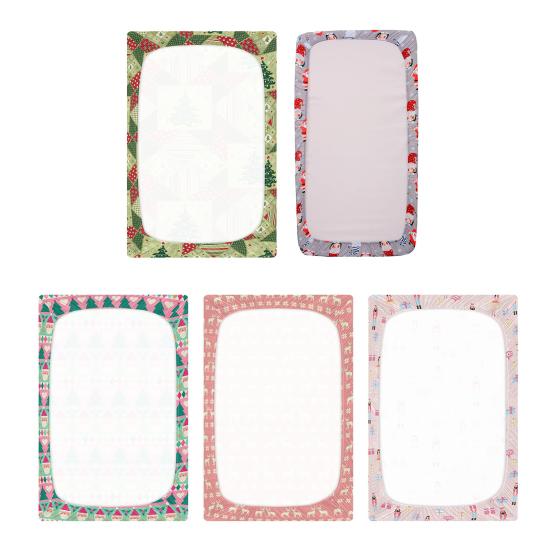 Yousheng Vánoční prostěradlo do postýlky Santa Claus Vánoční punčocha Froté prostěradlo do postýlky Vánoční stromek Potah na matraci do postýlky pro chlapce dívky Postýlka Dětský pokoj