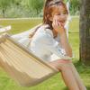 Double Hammock Swing Bed, Thickened Fabric Soft Canvas, Portable Travel Hanging Hammock for Camping and Outdoor, Large