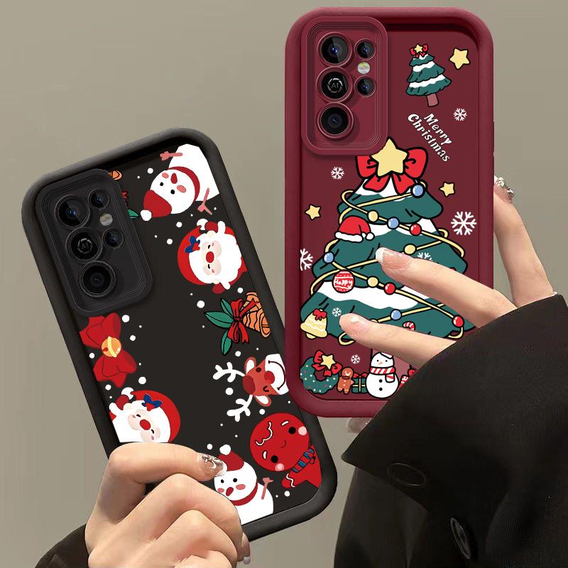 Cartoon Christmas Case For IPhone 11 14 15 Pro Max 13 12 Mini X XR XS Max 6 6S 7 8 Plus New Year Gift Silicone Protection Cover