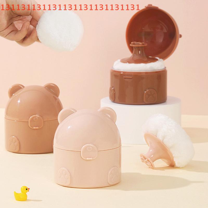 Für Kinder Puderpuder Nachfüllbox Bärenform Babypuder Leere Box Multifunktionaler Aufbewahrungsbehälter