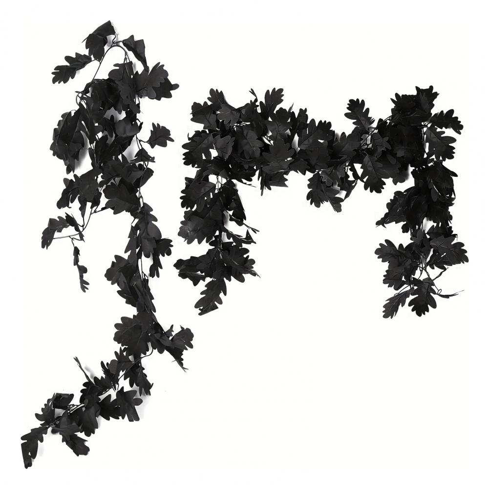 Fall Leaf Decor Realistic Artificial Garland Festive 8ft Halloween Chrysanthemum Leaf Garland for Indoor Outdoor Decorations