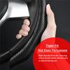 Carbon Fiber Car Steering Wheel Cover Concave Convex Design Non-slip Universal 38cm 15inch for Toyota Camry Prius Corolla Rav4