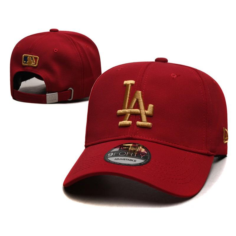 Berretto da Baseball Lettera LA Visiera Curva Regolabile Cotone Lino Cappello da Papà Uomo Donna Sport all'Aperto