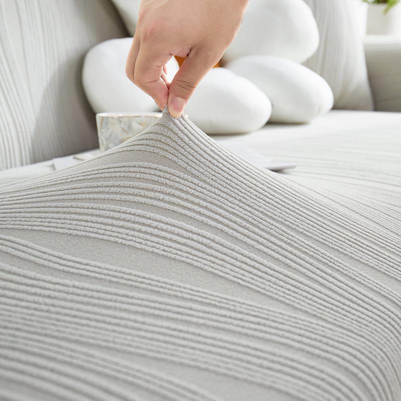 Copridivano Universale in Velluto Jacquard - Resistente ai Graffi del Gatto, Per Tutte le Stagioni, Design Monopezzo