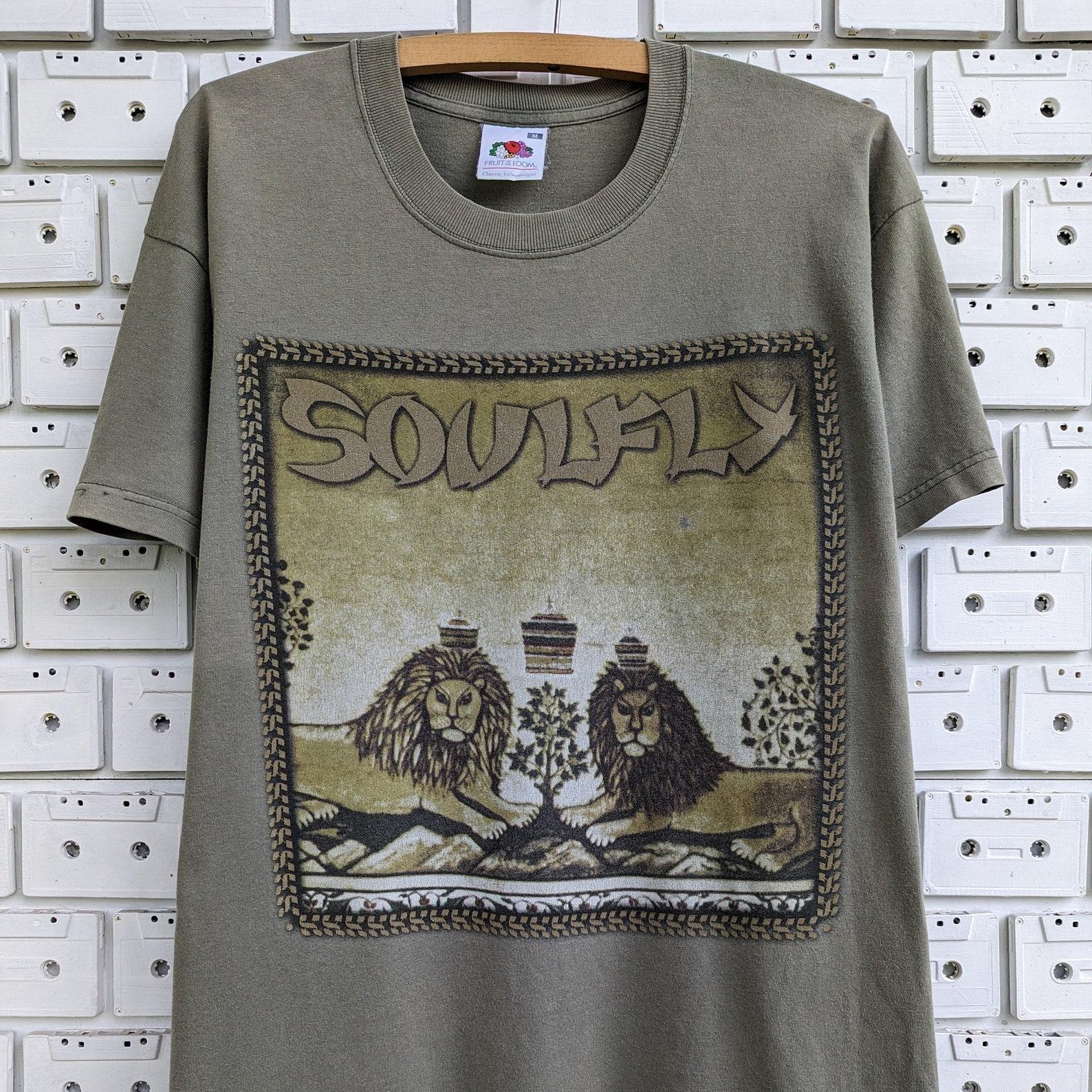 Vintage 2002 Soulfly T shirt Tree Of Pain Groove Thrash Death Nu Metal Max Cavalera Band Merch Tee Size L L