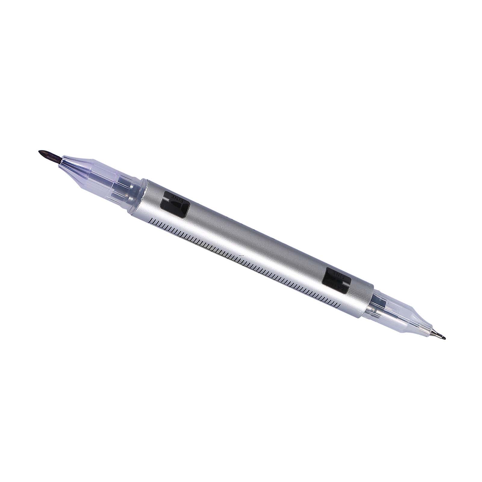 

Хирургический пирсинг маркер для кожи с линейкой аксессуары для татуировок с двухсторонней белой ручкой серебряный