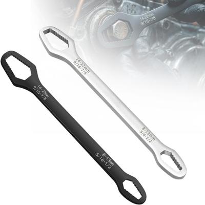 Universal Double Ended Wrench Automotive Bicycle Maintenance Plumbing Wrench 8-22mm Self-Tightening Adjustable