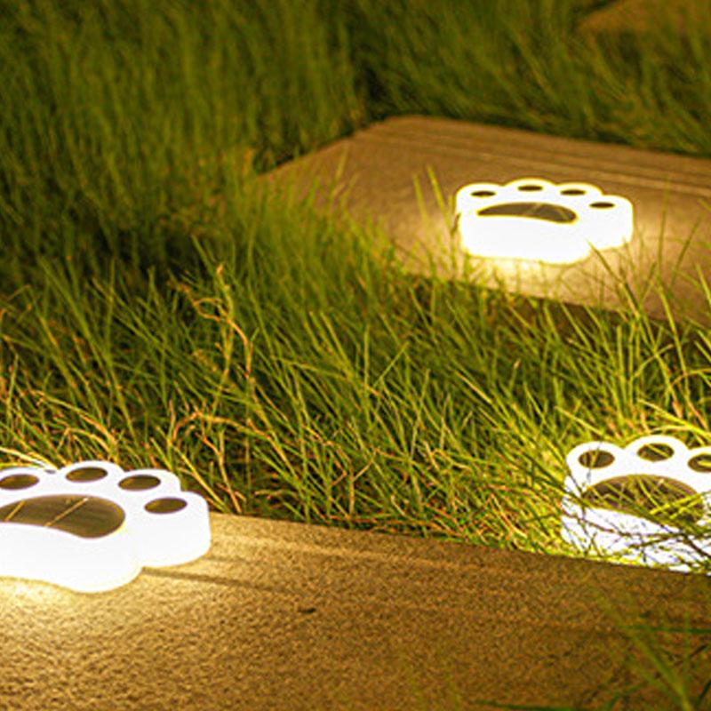 

1 шт. Сонячні ліхтарі з відбитками лап, сонячні ліхтарі для саду, водонепроникна лампа для кішок, собак, доріжок для тварин, світлодіодні ліхтарі для доріжок, для садової доріжки у патіо 1pce Warm light