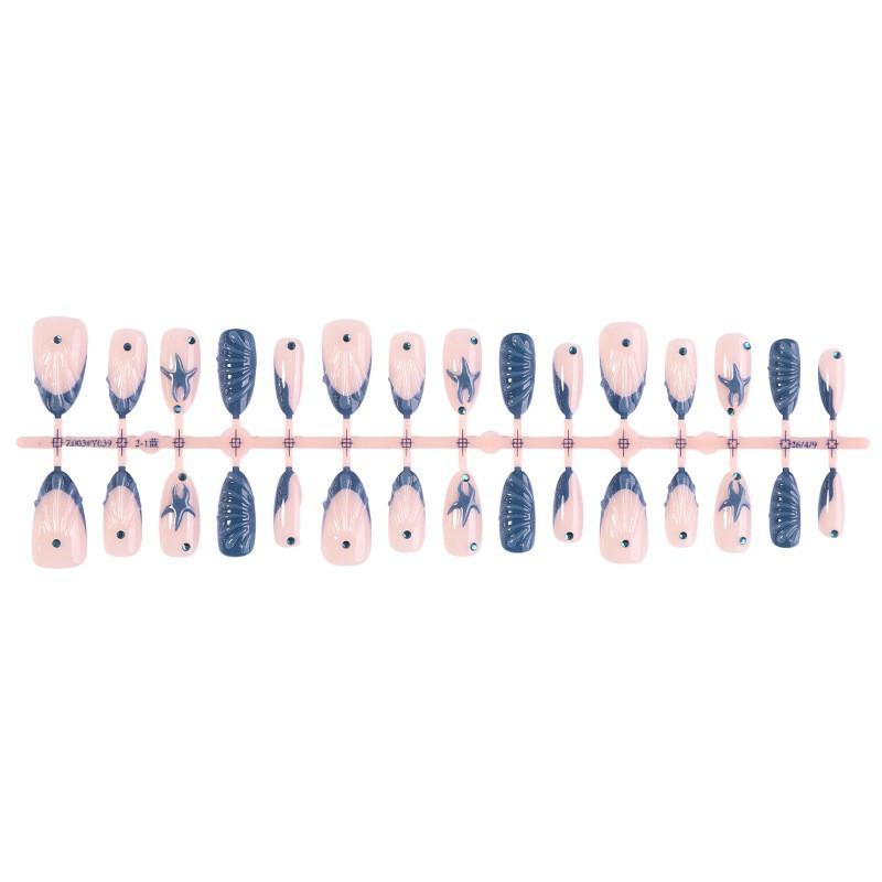 Cross-border Hot-selling Cat's Eye Wearing Nail Art Shell Flower Glue Nail Art Almond Nail Art Pads Nails